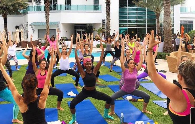 Exhale Spa Bal Harbour Yoga Poolside - Get Ink Pr