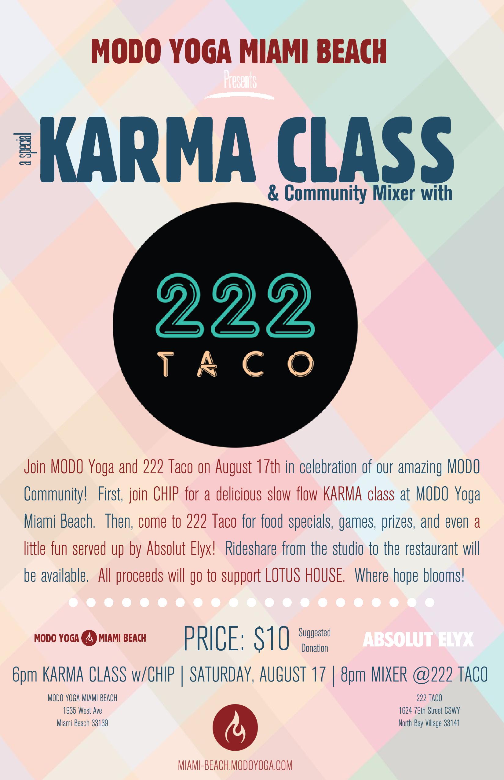 Modo Yoga Miami Karma Class - Get Ink PR