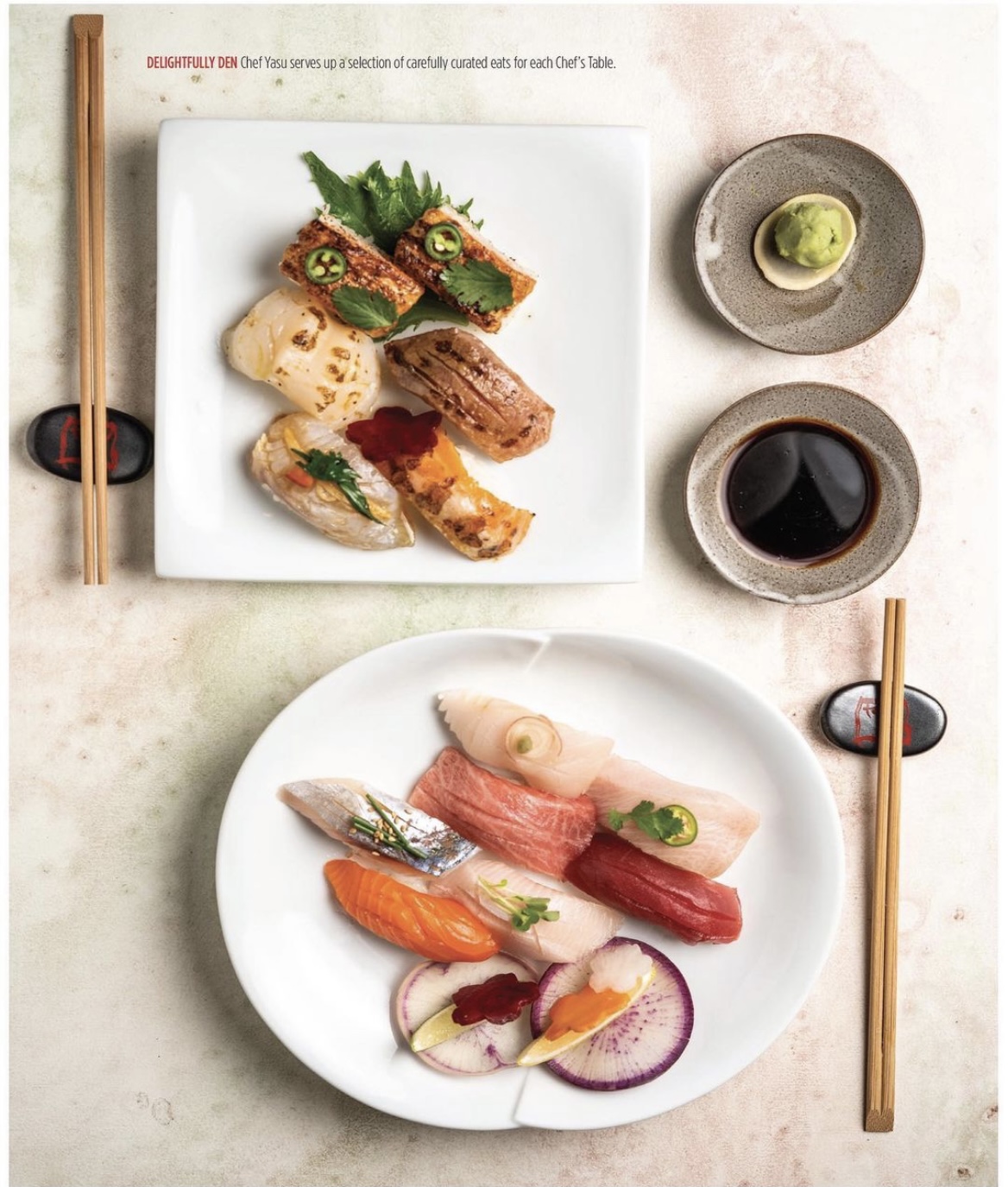 Sushi Den Chef's Table in Denver Life Magazine